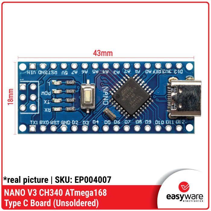 Arduino Nano V3 ATmega168 ATmega168P / ATmega328 ATmega328P ATmega328PB CH340 Mini USB Micro USB Type-C Compatible Arduino Development Board - Image 2