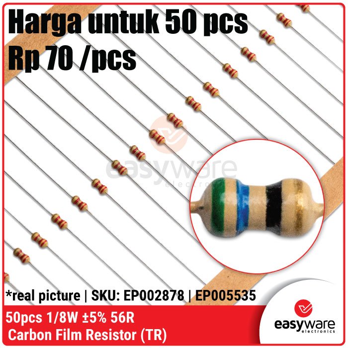 50x Carbon Film Resistor 1/8W 5% 2R2 10R 56R 100R 180R 330R 1K 1K2 2K2 4K7 - Image 7