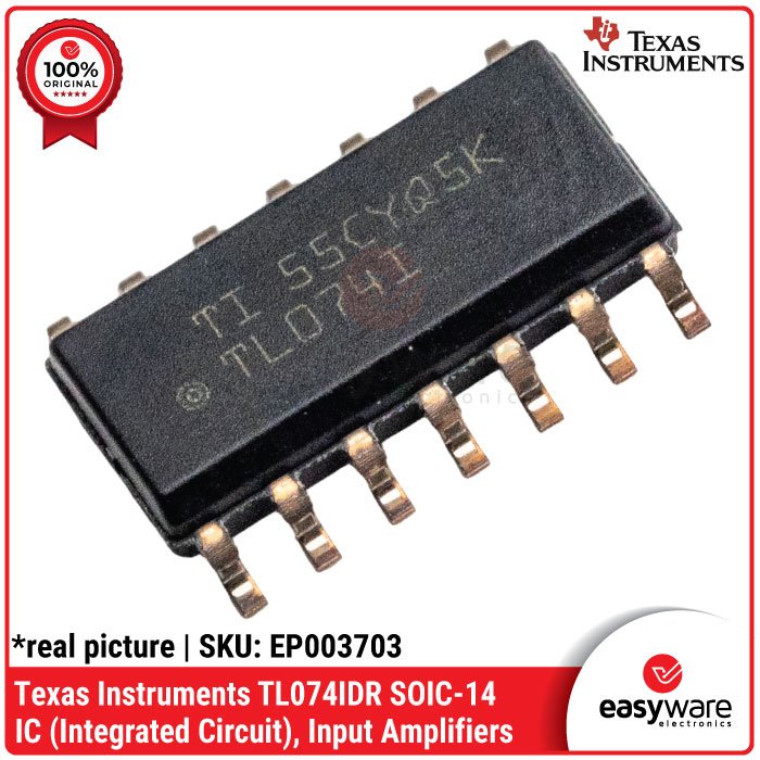 IC Amplifier TL074 – TL074CDR (0-70°C) & TL074IDR (-40-85°C), Quad Op-Amp JFET SMD – Texas Instruments - Image 4