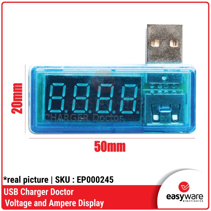 USB Charger Doctor – Tester Voltmeter Ammeter Pengukur Arus & Tegangan - Image 2
