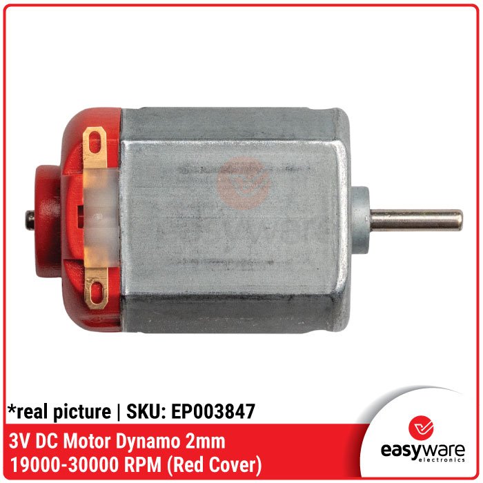 Motor Dynamo DC 3V High Speed 19000-30000 RPM, As 2mm untuk Mainan & DIY Projects – Cover Merah/Hitam/Putih - Image 5