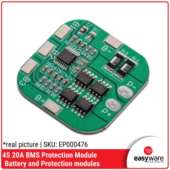 Modul BMS 4S 20A – Battery Management System 16.8V untuk Baterai Lithium High Current