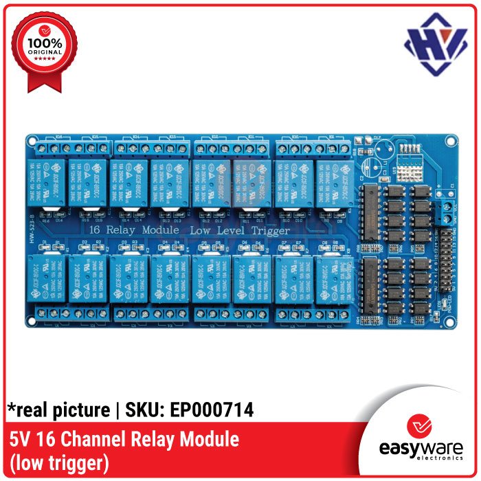 Relay 16 Channel 5V Low Level Trigger – Kontrol Lampu Otomasi Arduino PLC - Image 3