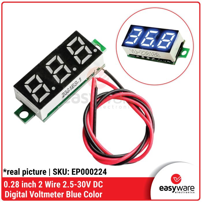 0.28 inch DC LED Digital Voltmeter 0-100V 3 Wire Voltmeter 2.5-30V 2 Wire Voltage Meter Auto Car Mobile Power Voltage Tester Detector 12V Red Green Blue - Image 5