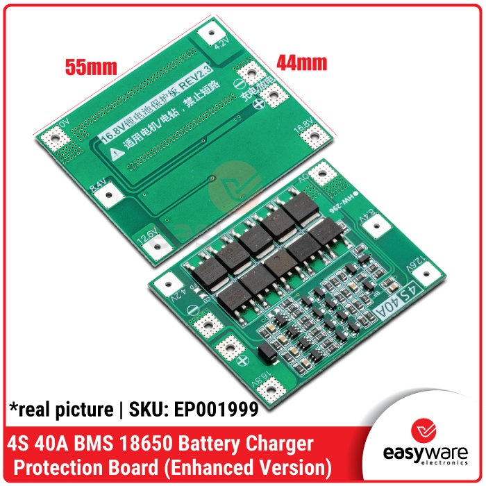 4S 40A BMS Li-ion 18650 – Modul Proteksi Baterai Enhanced / Balanced Version - Image 2