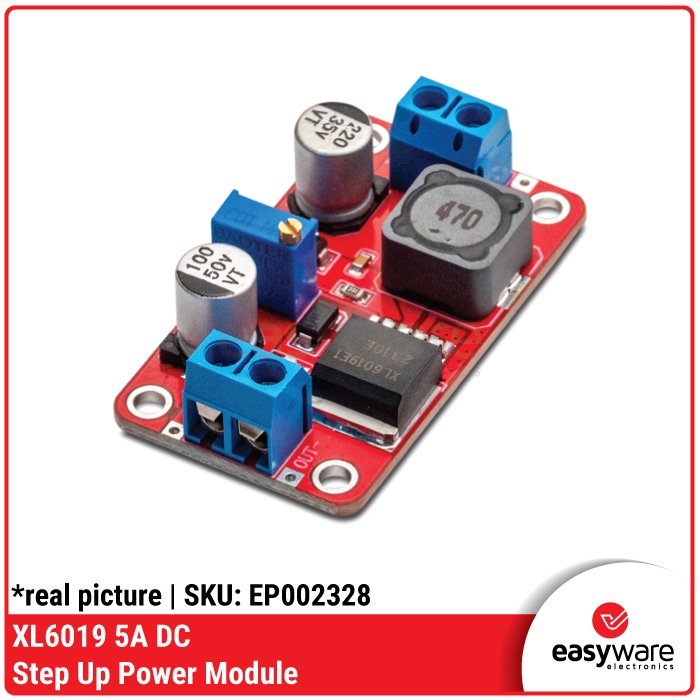 XL6019 5A DC-DC Step Up Power Module : Modul Peningkat Tegangan Power Supply Hingga 35V Efisien