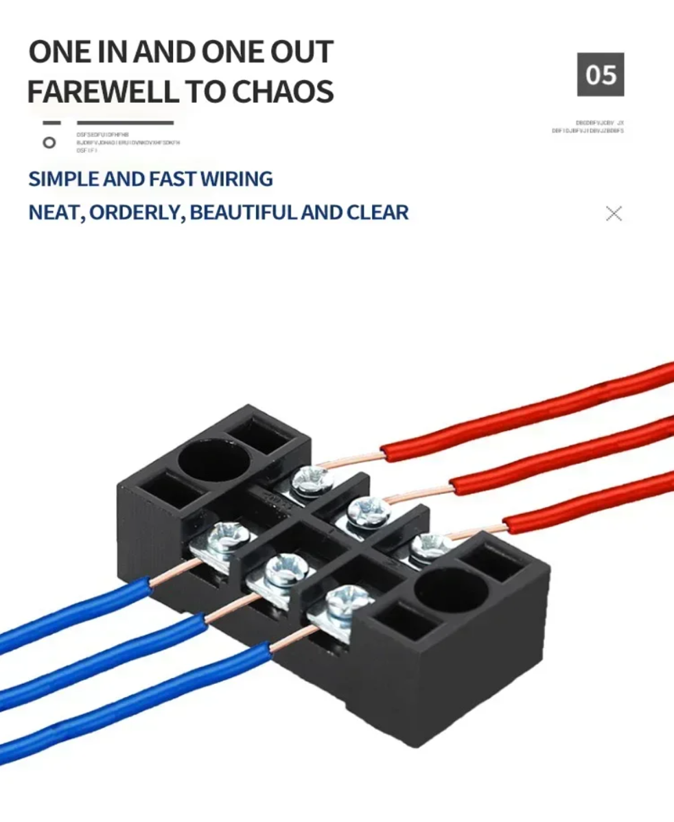 Terminal Blok Sekrup Dual Row TB-2506 – Konektor Daya 6 Pin 600V 25A - Image 7