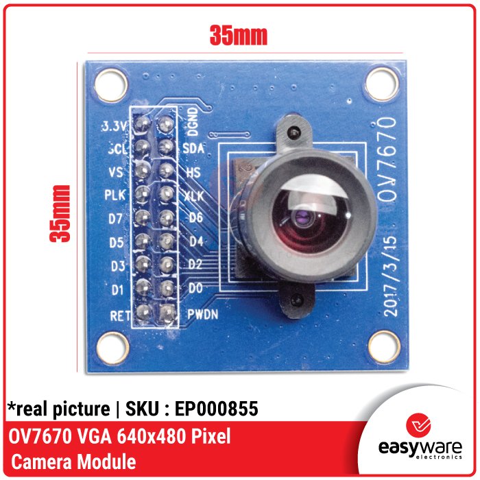 Modul Kamera OV7670 VGA 640×480 Pixel – Camera Module for Arduino STM32 - Image 2