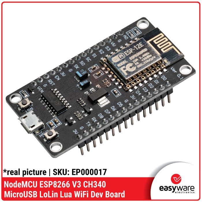 NodeMCU V3 LoLin ESP8266 CH340 – Modul WiFi Development Board Micro USB / Type C untuk IoT - Image 2
