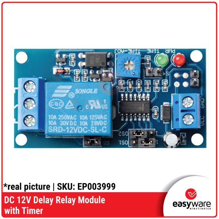 Delay Relay Module 12V Songle with Timer – Module Relay Delay Timer Adjustable - Image 2