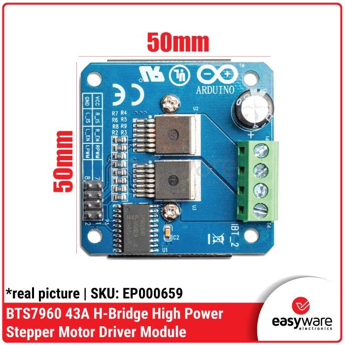 BTS7960 43A H-Bridge High Power Motor Driver Module 6-27V PWM for Arduino DC Motor Controller - Image 2