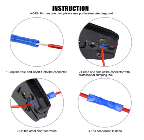 10x BV2 Insulated Straight Wire Connector – Terminal Sambungan Kabel Lurus Berisolasi AWG 16-14 - Image 4