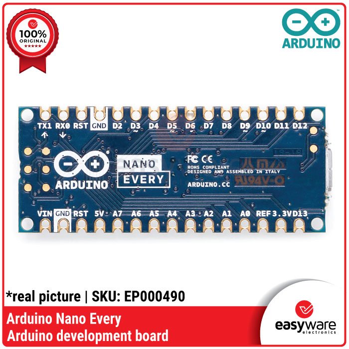 Arduino Nano Every Original – Board Mikrokontroler ATmega4809 Micro USB - Image 3