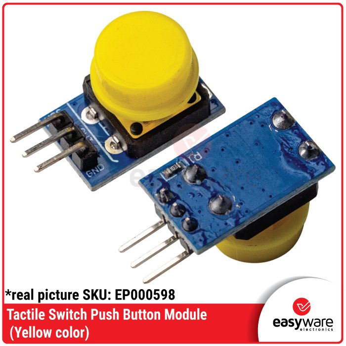 Modul Tactile Switch Push Button 12x12mm 3-Pin PCB – Red Green Blue Yellow Black - Image 7