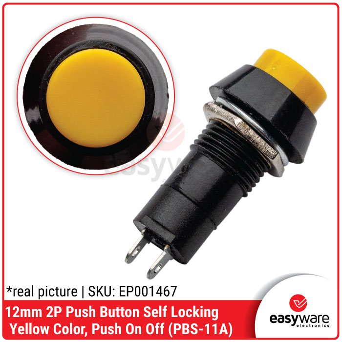 Push Button 12mm Self Locking Momentary Push On Off Light LED PBS-11A PBS 11B Red Green Blue Yellow White Reset Button 2P Self-lock No Lock Reset 1A 250V - Image 9