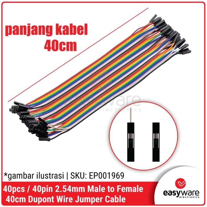 40pcs Kabel Jumper 40cm Dupont 40 Pin – Varian Male to Male / Female / Male-Female - Image 3