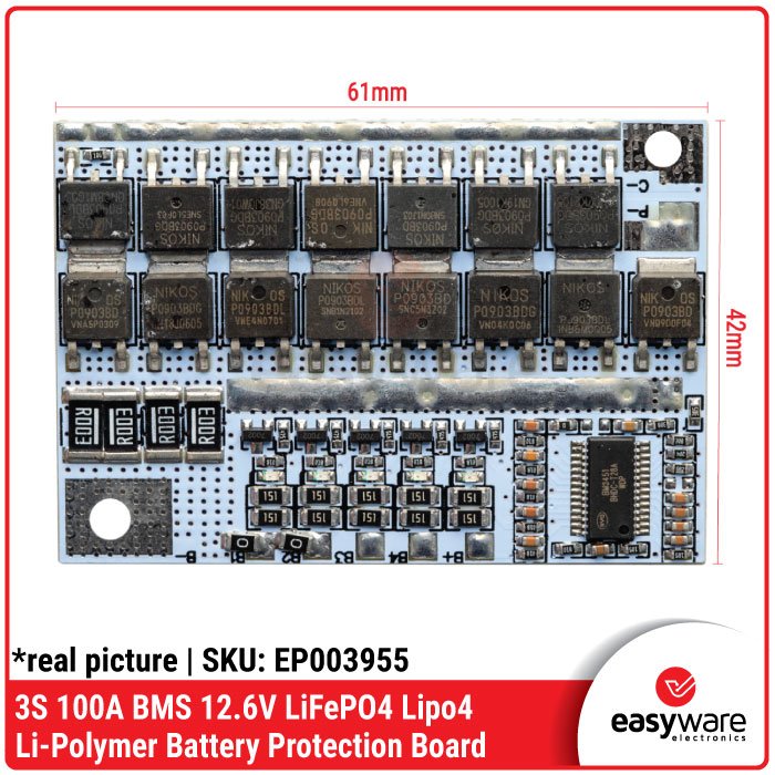 BMS 3S 4S 5S 100A 12.6V 16.8V 21V LiFePO4 Lipo4 Li-Polymer Battery Protection Board High Current - Image 3