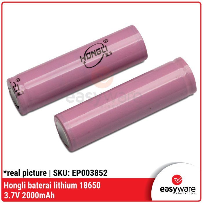 Baterai Lithium-ion 18650 Hongli 3.7V 1200mAh: Rechargeable untuk Aplikasi Elektronik & Portabel. - Image 2