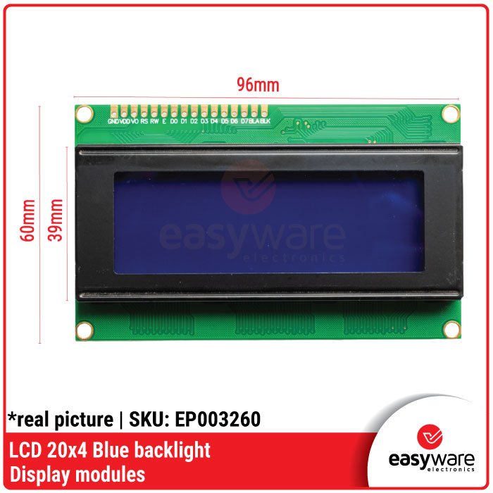 LCD 20×4 Blue Backlight Module LCD 2004 Backlight Biru untuk Arduino Tampilan 20 Karakter x 4 Baris - Image 2