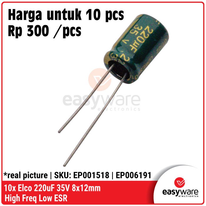 10x Elco High Frequency Low ESR Elco 100uF/50V/63V 220uF/16V/25V/35V Elektrolit Kapasitor - Image 3