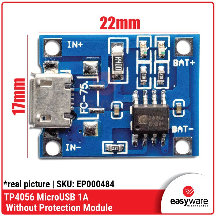 TP4056 5V 1A Battery Charging Board Type C Micro USB Mini USB With & Without Current Protection - Image 6