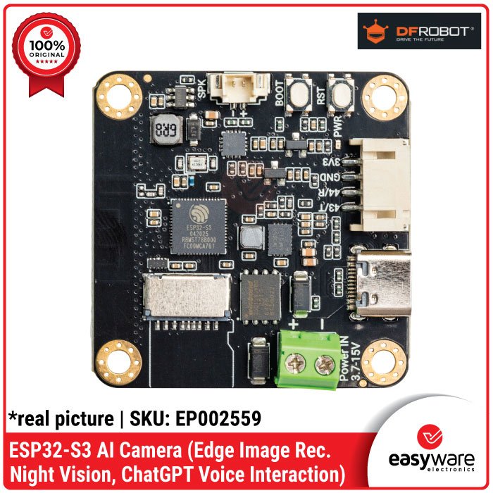 DFRobot ESP32-S3 ESP32 S3 AI Camera Module Edge Image Recognition, Night Vision, ChatGPT Voice Interaction - Image 4