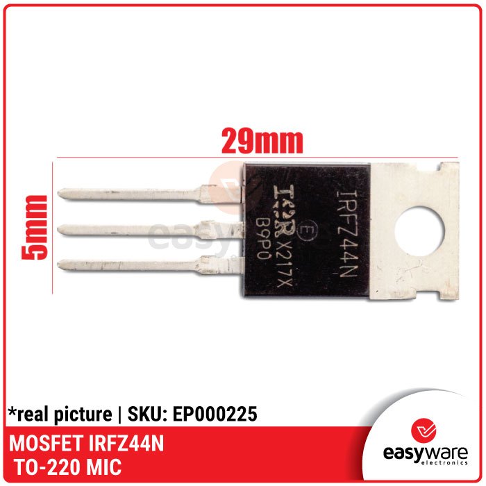 MOSFET IRFZ44N TO-220 Compatible MIC — Transistor N-Channel untuk Motor Driver & Switching - Gambar 2