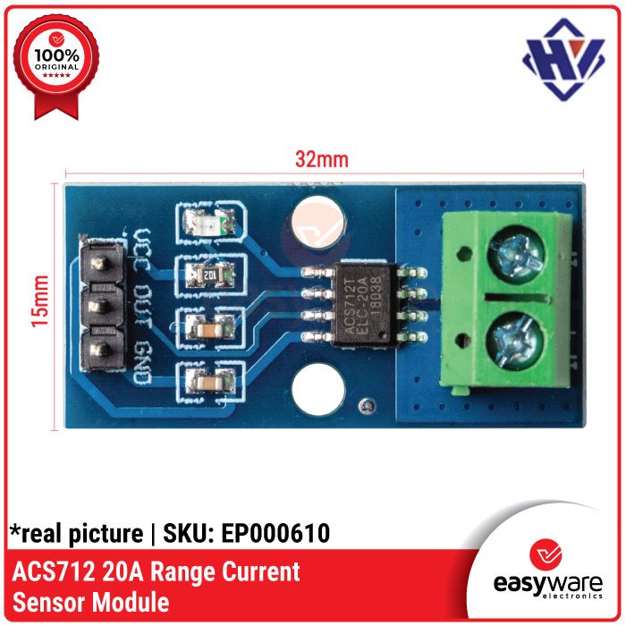 ACS712 Current Sensor Module 5A 20A 30A – Sensor Arus AC DC for Arduino - Image 8