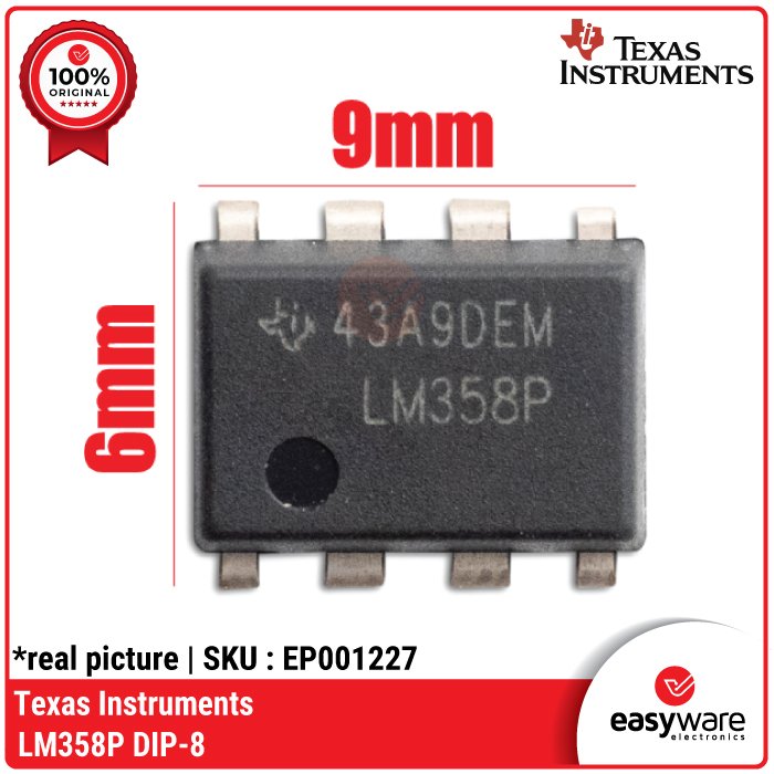 Texas Instruments LM358P – Dual Operational Amplifier (Op-Amp) IC LM358 P DIP-8 ORIGINAL - Image 2