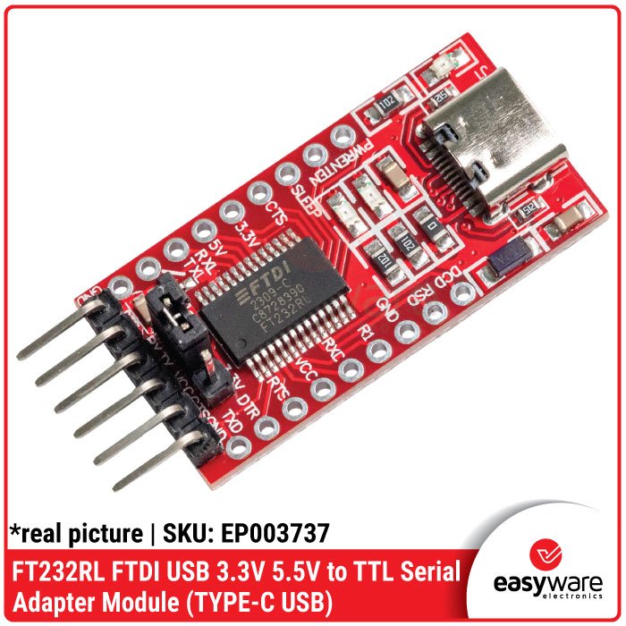 Modul FT232RL FTDI USB to TTL Serial Adapter – Converter 3.3V 5V Pilihan Mini USB / Type-C - Image 5