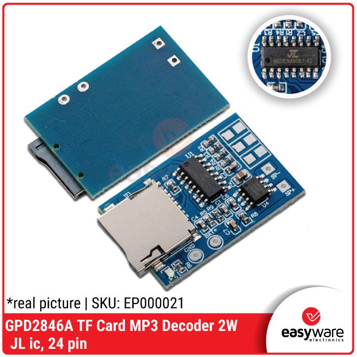 GPD2846A TF Card MP3 Decoder Board 2W Amplifier Module JL IC 16 Pin USB Audio Player - Image 4