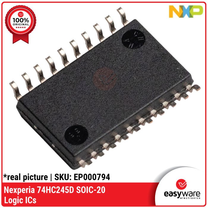 Nexperia 74HC245D SOIC-20 / MIC 74HC245D SOP-20 – IC Bus Transceiver 8-Channel Bi-directional - Image 4