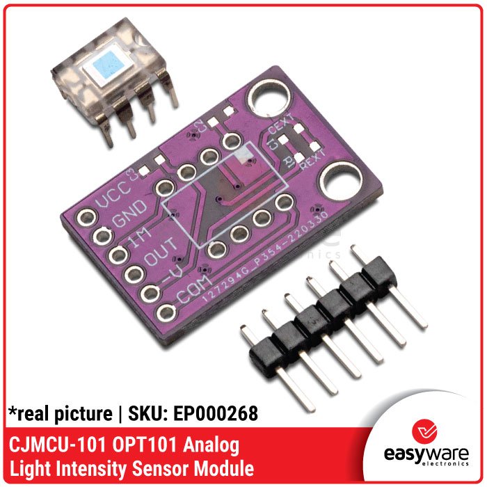 CJMCU OPT101 Analog Light Sensor – Modul Pengukur Intensitas Cahaya 2.7V – 36V