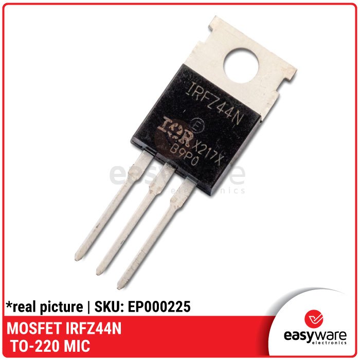 MOSFET IRFZ44N TO-220 Compatible MIC — Transistor N-Channel untuk Motor Driver & Switching