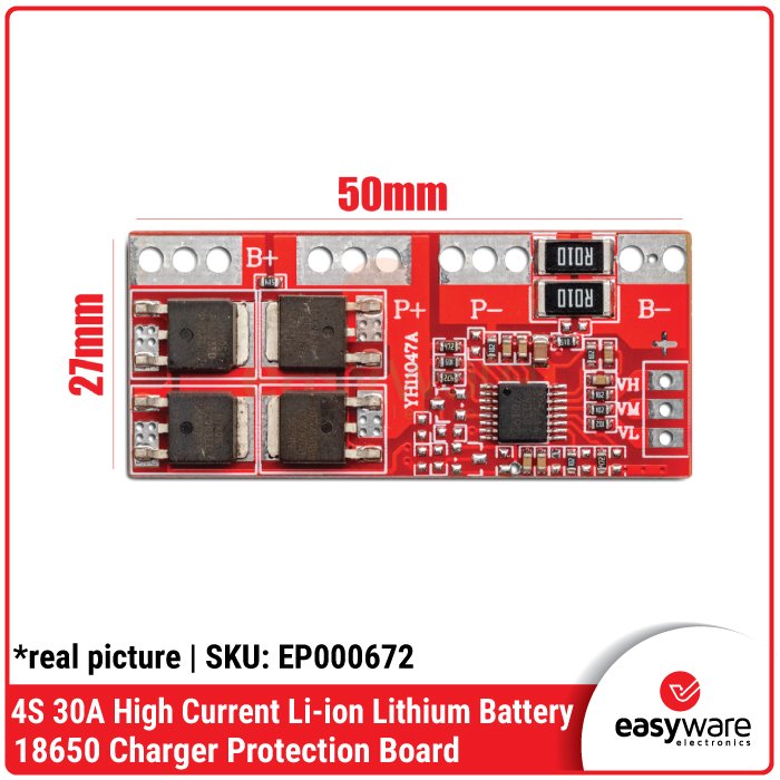 BMS 4S 30A High Current Lithium Battery Protection Board – Modul Charger 16.8V - Image 2