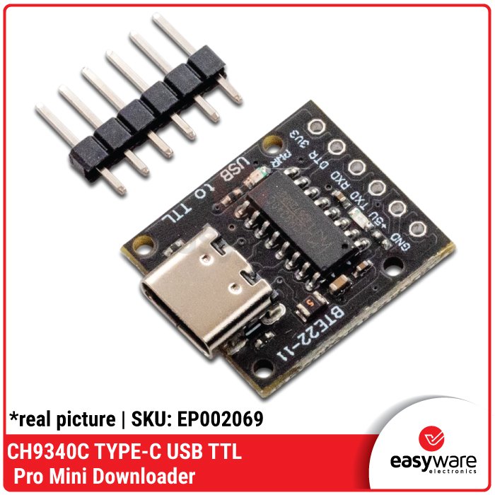 CH340E CH9340C USB to TTL Module Type-C – Pro Mini Downloader Converter Serial High Speed - Image 2