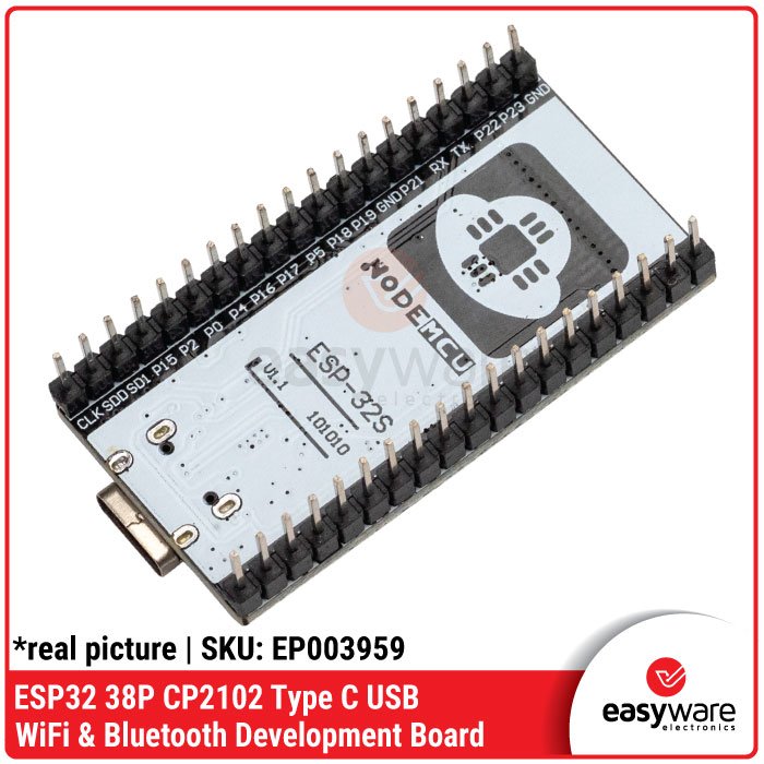 ESP32 Development Board 38 Pin Type C – Modul WiFi & Bluetooth Dual Core CP2102 - Image 3