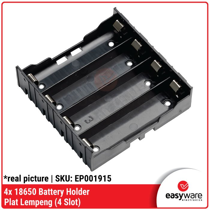 18650 Battery Holder plat 1 Slot 2 Slot 3 Slot 4 Slot With Wire Dudukan Baterai Plat Lempeng Kotak Baterai dengan kabel 18650 Li-ion - Image 13