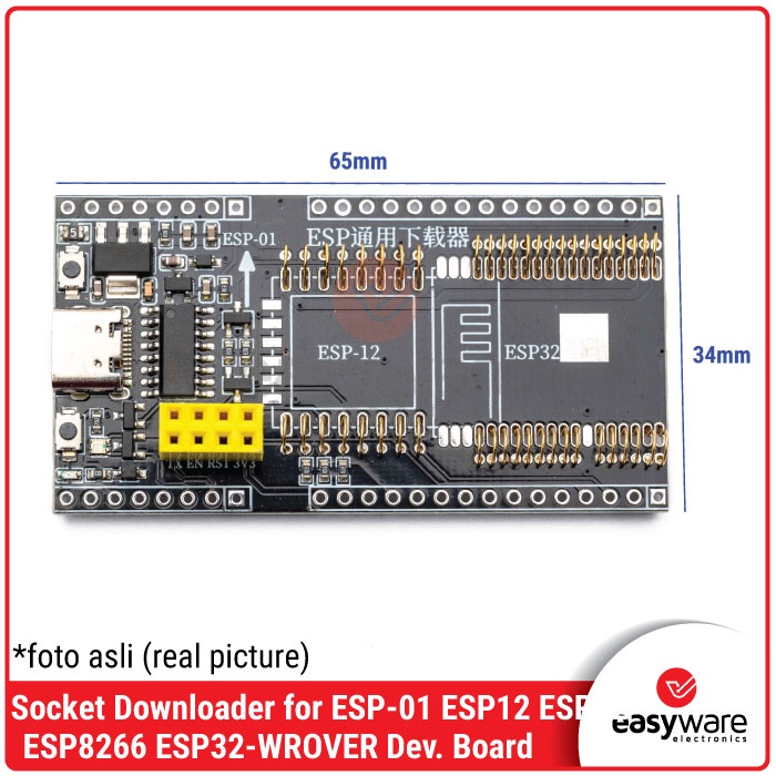 Modul Programmer ESP32 ESP8266 ESP01 Downloader Adapter Flasher USB - Gambar 2
