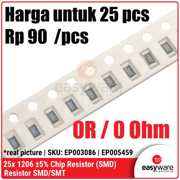25pcs Resistor 1206 5% 0R 1R 1R5 1R8 2R4 2R7 3R3 5R6 8R2 15R 22R Chip Resistor SMD 1206 5% 1.5 Ohm 22 Ohm - Image 12