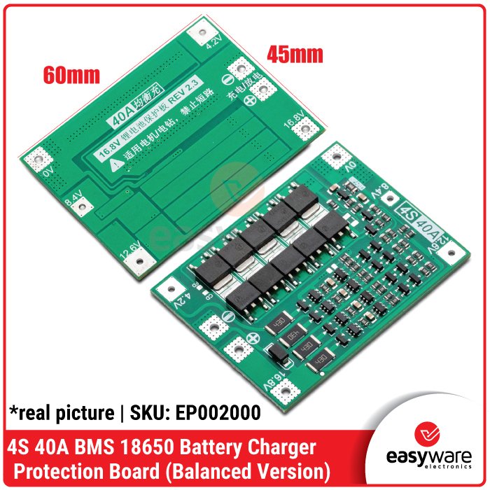 4S 40A BMS Li-ion 18650 – Modul Proteksi Baterai Enhanced / Balanced Version - Image 3
