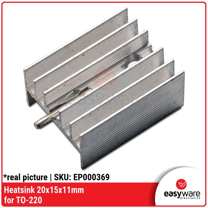 Heatsink 20x15x11mm for TO-220 Aluminium Heat Sink Transistor MOSFET Regulator