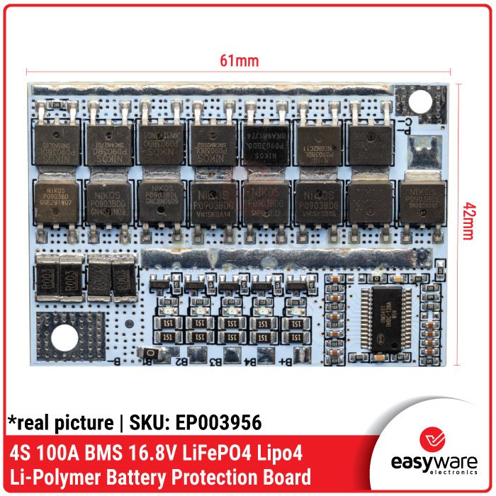 BMS 3S 4S 5S 100A 12.6V 16.8V 21V LiFePO4 Lipo4 Li-Polymer Battery Protection Board High Current - Image 6
