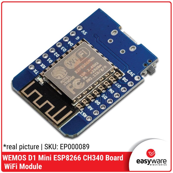 WEMOS D1 MINI ESP8266 ESP-12F WiFi Board – Micro USB / Type C CH340 / FT232 - Image 9