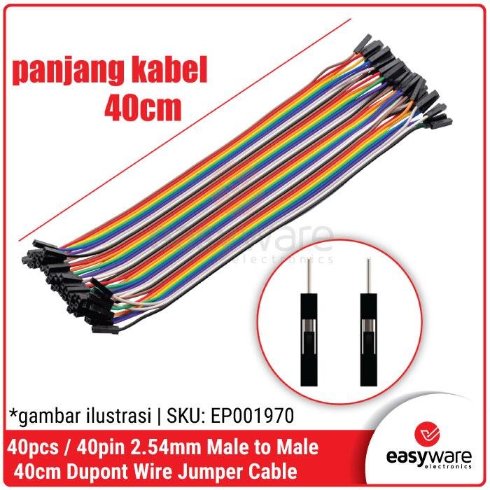 40pcs Kabel Jumper 40cm Dupont 40 Pin – Varian Male to Male / Female / Male-Female - Image 4