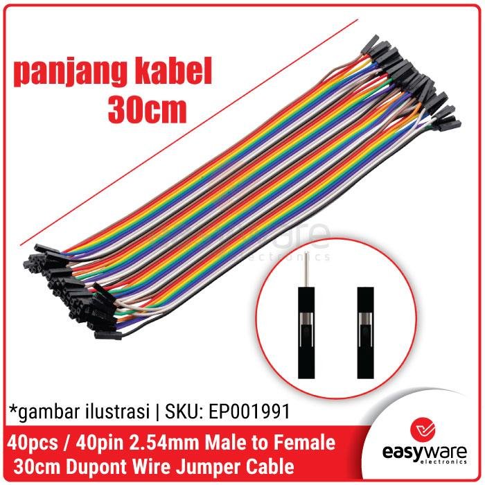 Kabel Jumper 30cm Dupont 40 Pin – Varian Male to Male / Female / Male-Female 2.54mm - Image 3