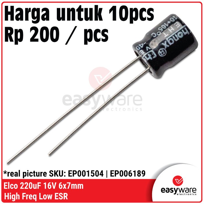 10x Elco High Frequency Low ESR Elco 100uF/50V/63V 220uF/16V/25V/35V Elektrolit Kapasitor - Image 8