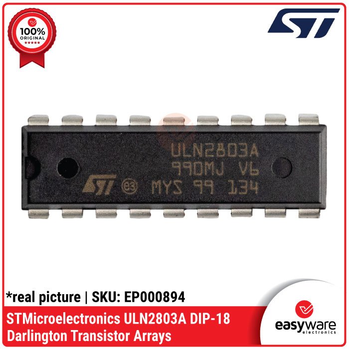 STMicroelectronics ULN2803A – IC Darlington Transistor Array 8 Channel DIP-18 - Image 2
