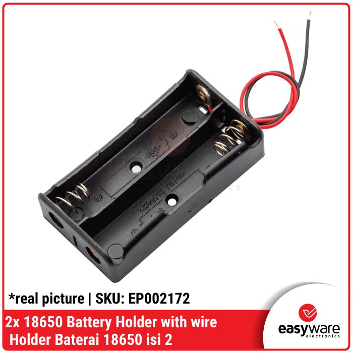 18650 Battery Holder plat 1 Slot 2 Slot 3 Slot 4 Slot With Wire Dudukan Baterai Plat Lempeng Kotak Baterai dengan kabel 18650 Li-ion - Image 3
