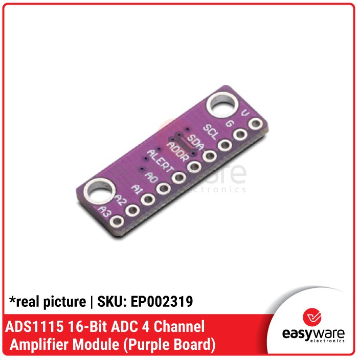 ADS1115 16 BIT I2C ADC 4 CHANNEL ANALOG TO DIGITAL MODULE ORIGINAL CHIP / BLUE / PURPLE BOARD - Image 7